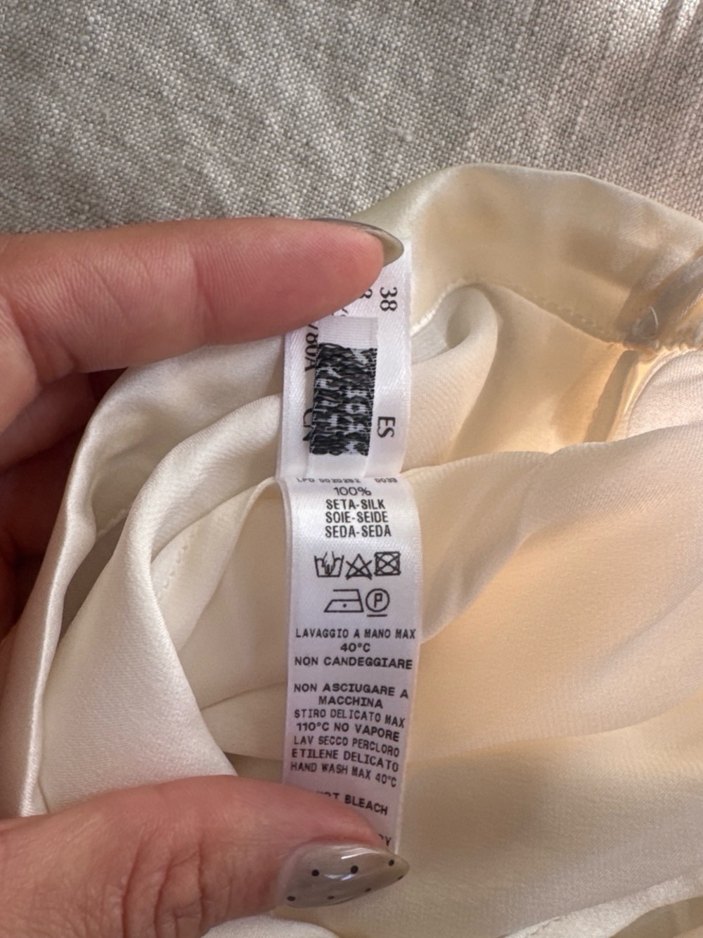 La Perla Cream 100% silk pants - Picture 5 of 6